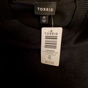 Torrid Classic Black Crewneck Sweater